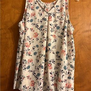Maurices Cream Top with Floral Accents
